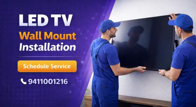 Videocon LED TV wall mount installation in Meerut